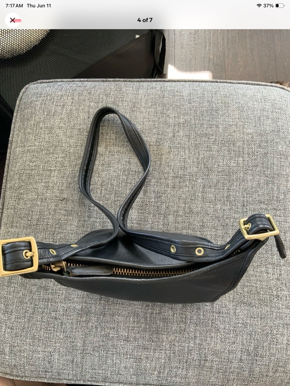 Vintage Coach 9950 Janice Legacy Black leather Crossbody Shoulder Bag - Picture 4 of 7